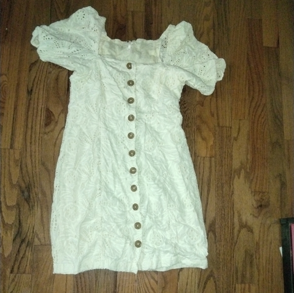 Free People Danielle Cotton Eyelet Mini Dress - Picture 2 of 2
